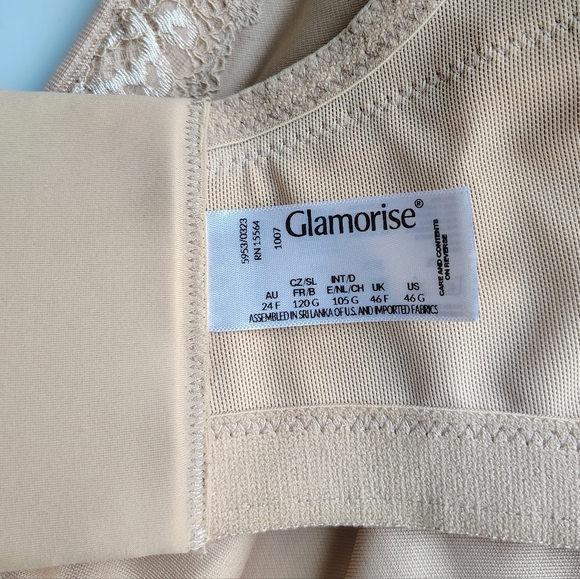 Glamorise MagicLift Seamless Wire-free everyday Bra - Cafe Nude Intimates sz 46G - Picture 11 of 17